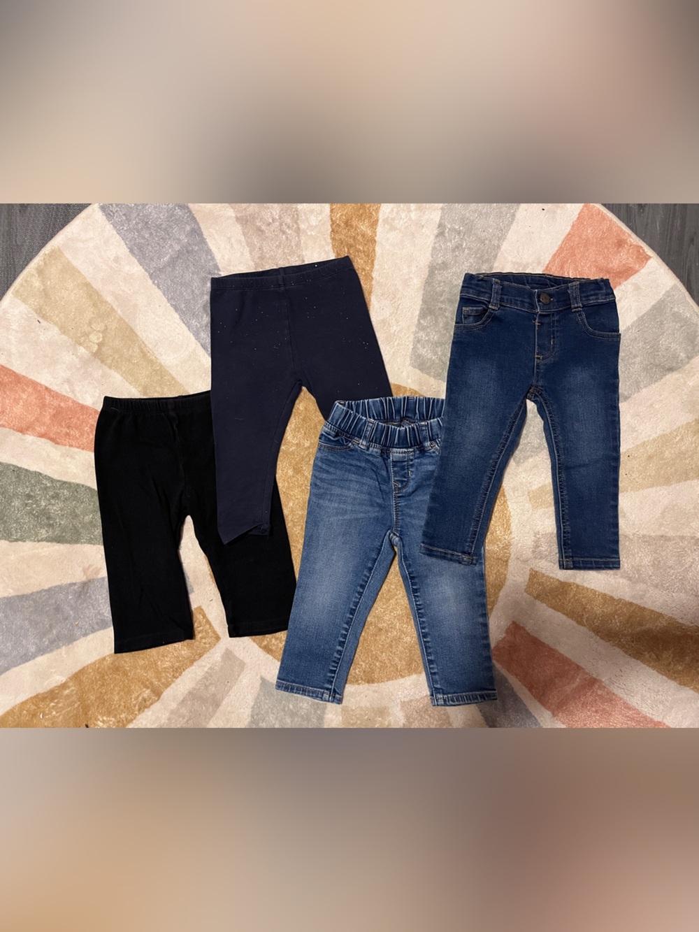 Kids Navy and Denim Stretch Pants Bundle